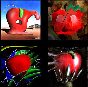 Four Large Apple Paintings ©